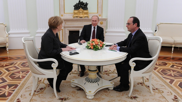 Владимир Путин, Франсуа Олланд и Ангела Меркель встретятся в Китает без Петра Порошенко, фото:rian.com.ua