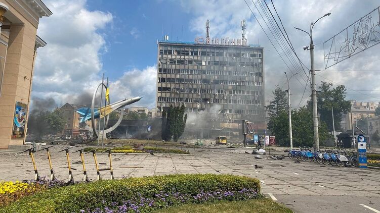 Место ракетного удара в Виннице