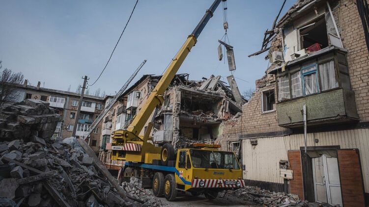 Последствия удара по Селидово в Донецкой области