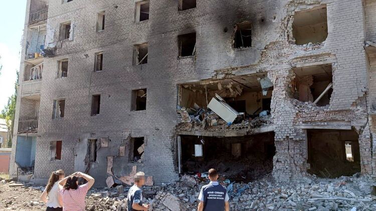 Удар по Селидово Донецкой области 27 июня