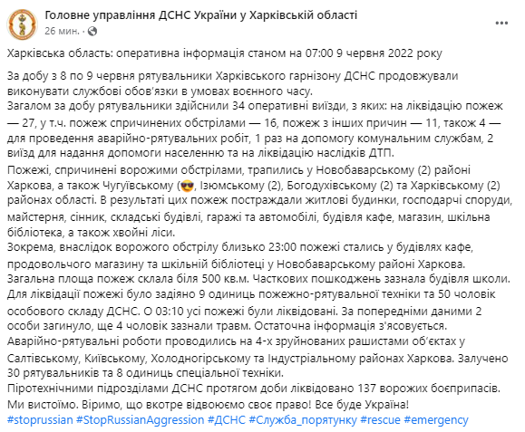 Спасатели рассказали детали сильного взрыва в Харькове вечером 8 июня