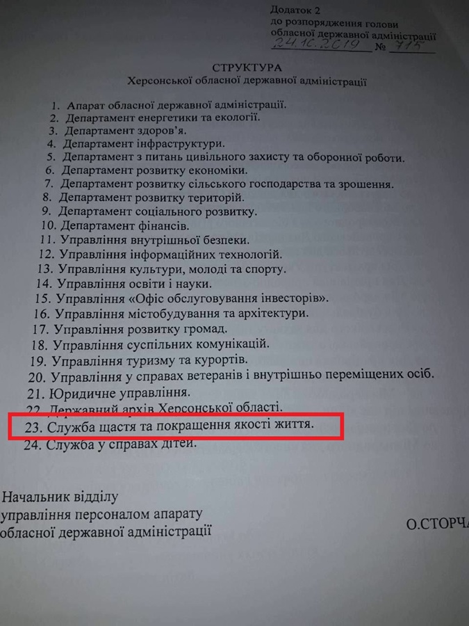 Гусев реформировал ОГА и включил туда Службу счастья в октябре. Фото: most.ks.ua