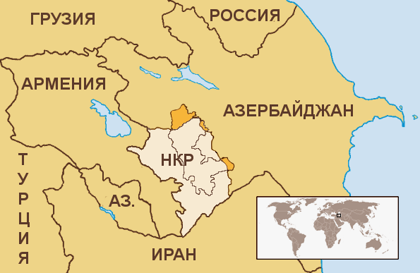 Карта Карабаха. Фото: Википедия