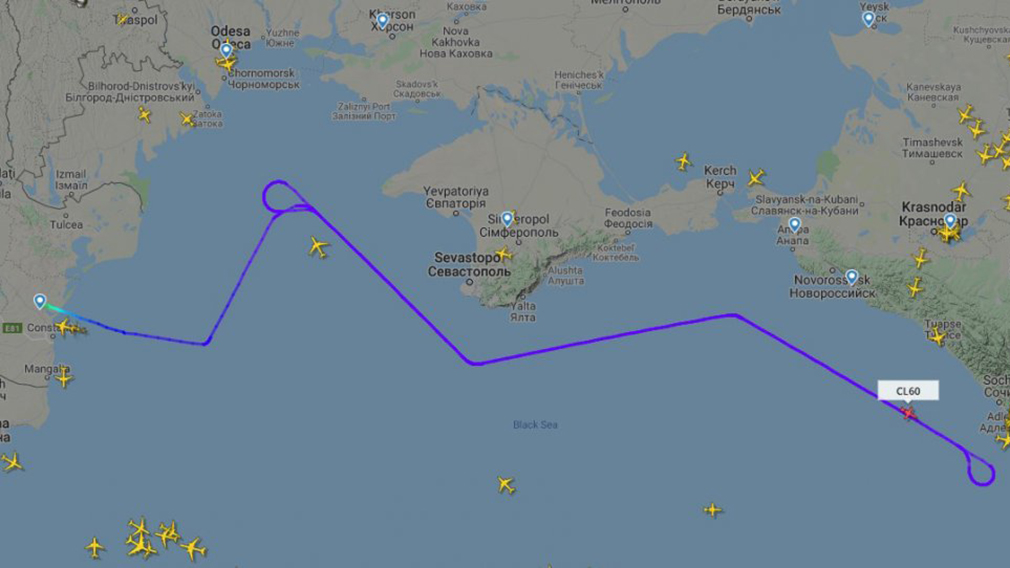 Скриншот 2 с сайта Flightradar24