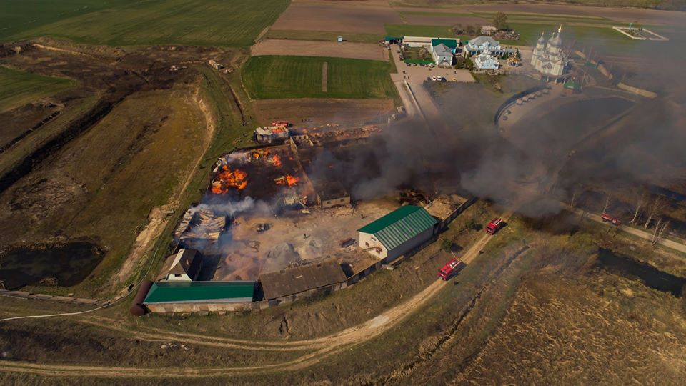 Пожар с высоты птичьего полета