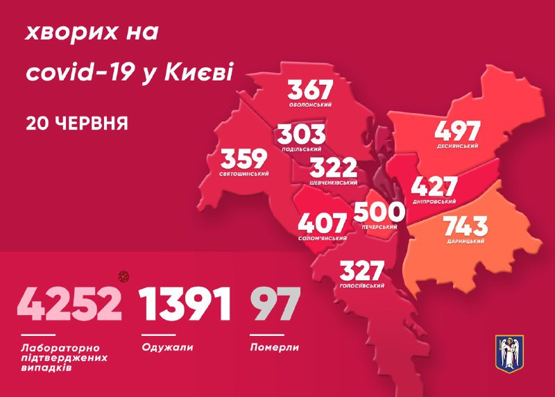 Коронавирус в Киеве по районам