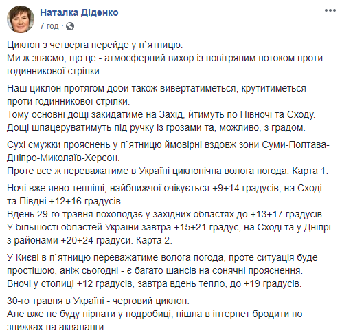 Синоптик рассказала, где будет дожить, а где будет сухо