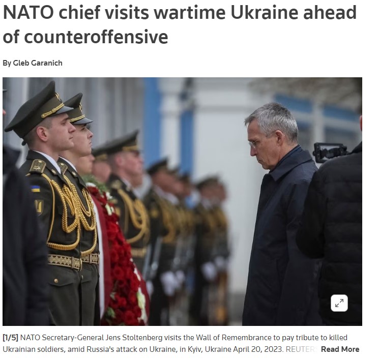 Ройтерс про візит генсека НАТО до Києва