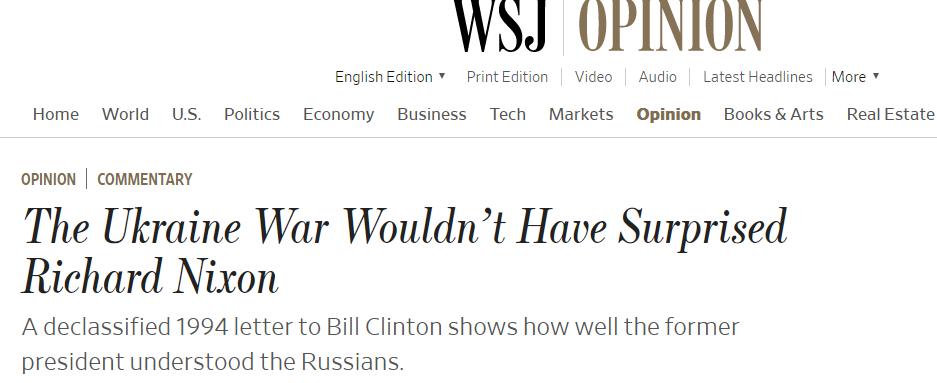 Никсон предсказал войну в Украине