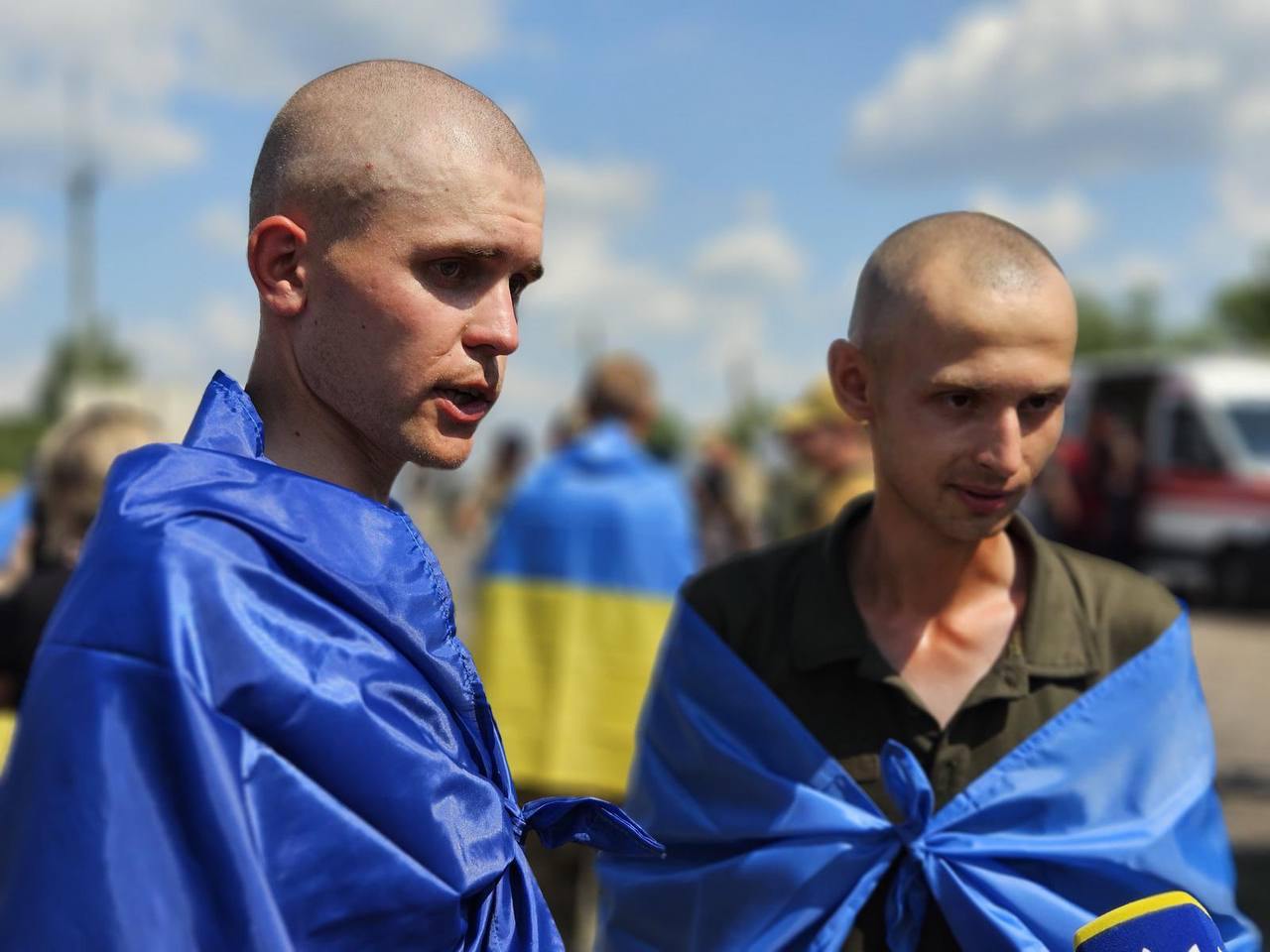 Фото (3) освобождённых военных ВСУ. Источник - Телеграм